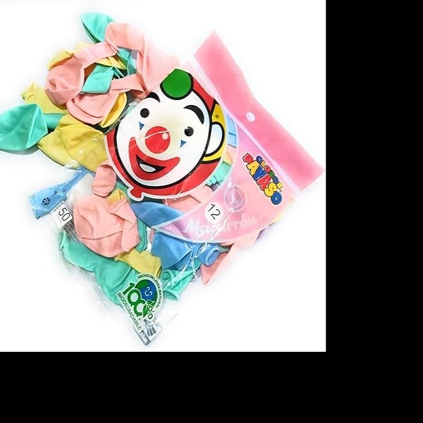 GLOBOS MACARRON PASTEL 12 COL. SURT. BOLSA C50 PZAS